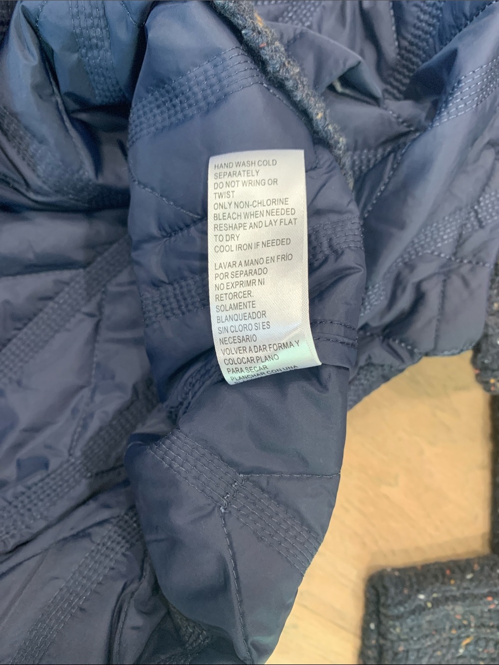 NWT Democracy Mixed-Media Stand Collar Quilted Vest/Jacket Size Large - Picture 6 of 13
